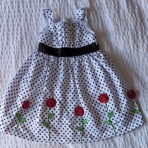 Polka Dot & 🌹 4T Dress